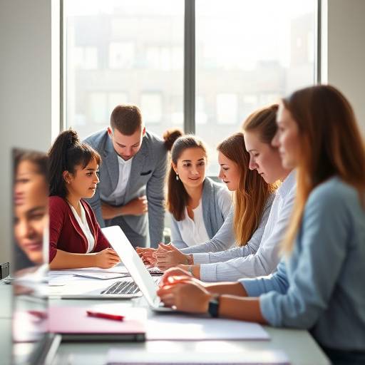 Pessoas trabalhando juntas em um ambiente de escritório